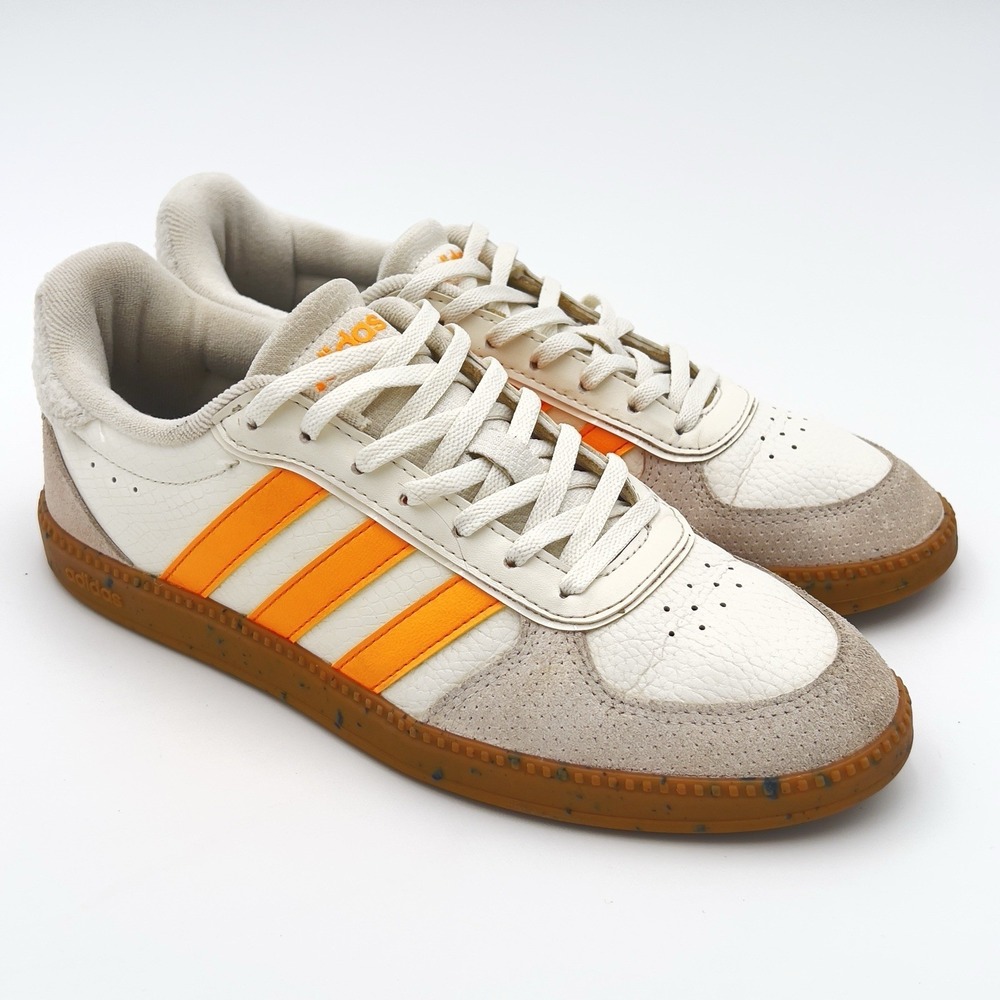 Adidas Breaknet Sleek Cream White Orange Gum Shoes IH7753 Women's Size 8 - Picture 5 of 14